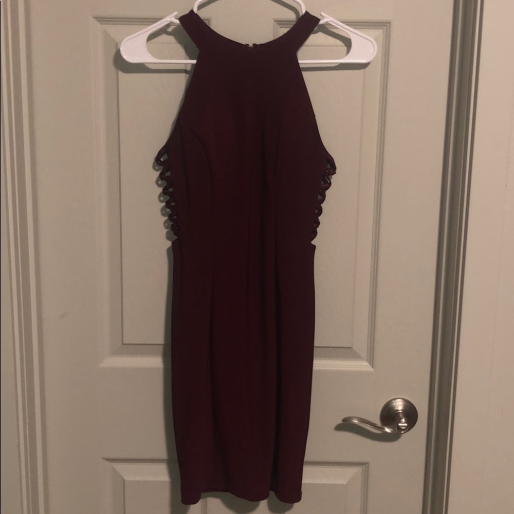 Honey and Rosie Maroon Homecoming Dress